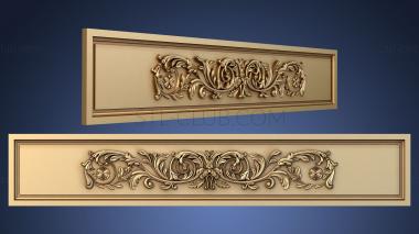 3D model Horizontal panel with decors (STL)